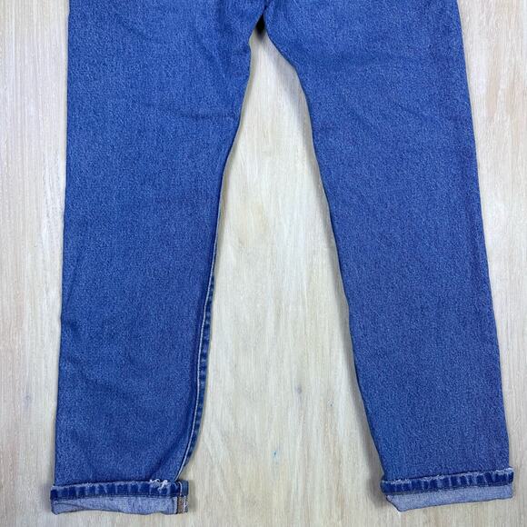 Levi's 501 Distressed Ripped Button Fly High Rise Denim Jeans Women's 26x30 - Picture 10 of 16